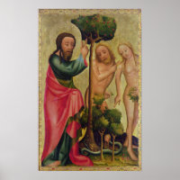 God de Vader straffen Adam en Eva