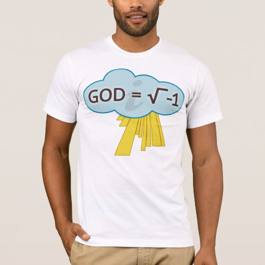 God = de vierkant Wortel van -1 Shirt (Voorkant)