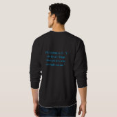 God deed dit shirt met blauw schrift en geschrifte (Achterkant volledig)