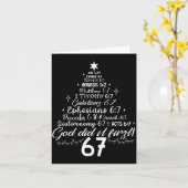 God deed het eerst 67 Christelijke Bijbel 6 7 Meme Kaart (Gele Bloem)