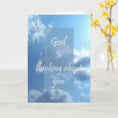 God denkt aan jou kaart (Gele Bloem)