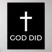 God Did Christian Faith Testimony Blessing Miracle Poster (Voorkant)