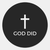 God Did Christian Faith Testimony Blessing Miracle Ronde Sticker (Voorkant)