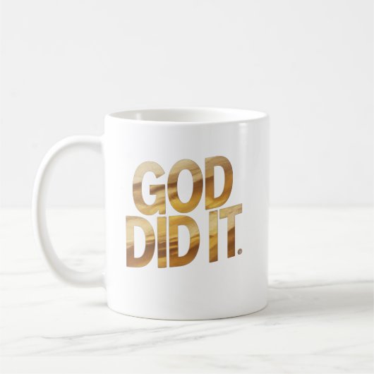God Did It – Faith-Inspired Christian Coffe Mug Koffiemok (Links)