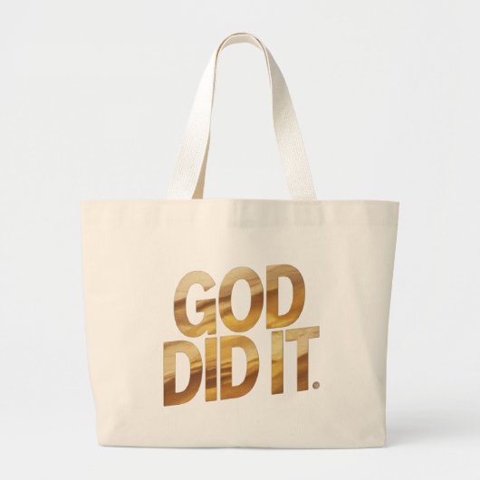 God Did It – Faith-Inspired Christian Tote Bag (Voorkant)