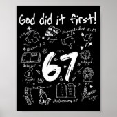 God Did It First Funny Christian 6 7 Six Seven  Poster (Voorkant)