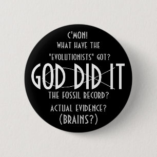 GOD DID IT-knop (ontwerp 3) Ronde Button 5,7 Cm