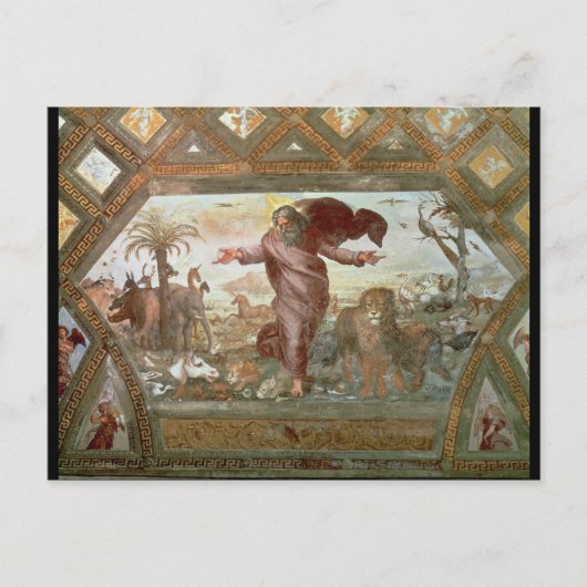 God die de Aarde Creëer Briefkaart (Voorkant)