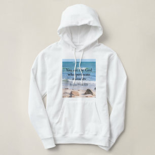 God die Miracles Ocean Blue Bijbelse Verse uitvoer Hoodie