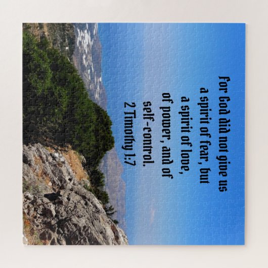 God Does Not Want Us Fearful 2 Timothy 1:7 Bible  Legpuzzel (Horizontaal)