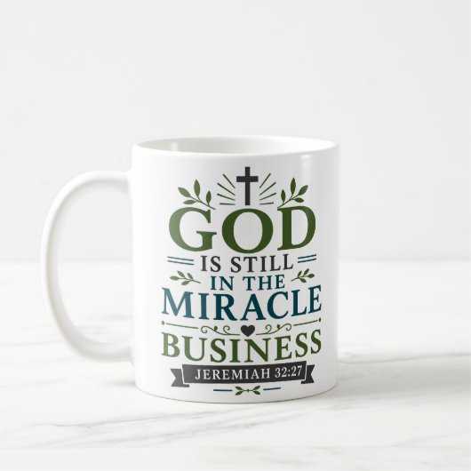 God Doet Nog Mirakels Geloofsquote Koffiemok (Links)