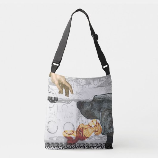 GOD DOG WEIM ALL-OVER-PRINT KROSS BODY BAG CROSSBODY TAS (Voorkant)