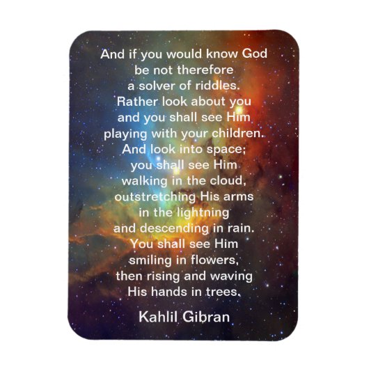 God door Kahlil Gibran Magneet (Verticaal)