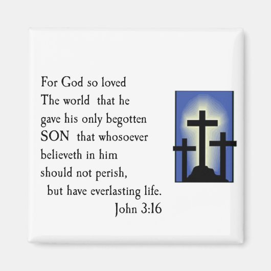 God Dus hield van de wereld Magneet (Voorkant)