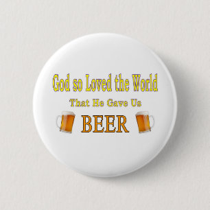 God Dus hield van de wereld Ronde Button 5,7 Cm