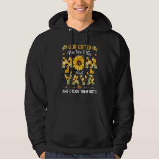 God Ed me Twee Titels Mam en Yaya Vrouwen Zonneblo Hoodie