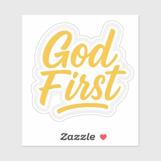 God eerst | Christelijke vinyl Sticker | FaithFuel (Vel)