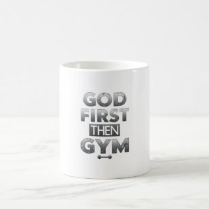 God Eerst Dan Sportbeker – Christelijke Workout Mo Koffiemok