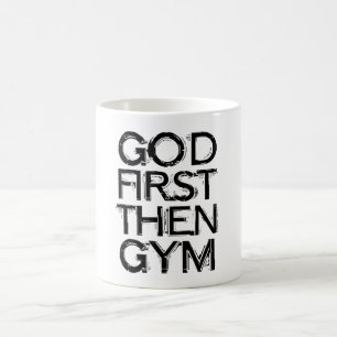 God Eerst Dan Sportbeker – Christelijke Workout Mo Magische Mok