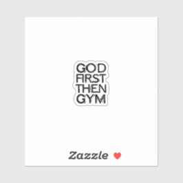 God Eerst Dan Sportbeker – Christelijke Workout Mo Sticker