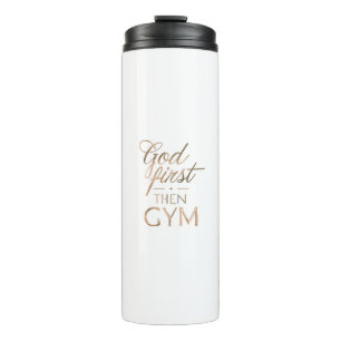 God Eerst Dan Sportbeker – Christelijke Workout Mo Thermosbeker