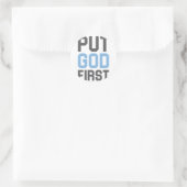 God eerst ronde sticker (Tas)
