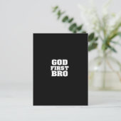 god eerste bro briefkaart (Staand voorkant)