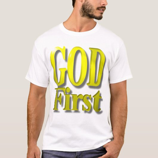 GOD EERSTE GOLD 3 T-SHIRT (Voorkant)