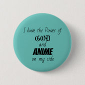 God en Anime Ronde Button 5,7 Cm (Voorkant)