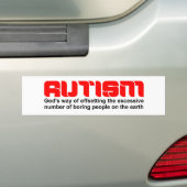 God en autisme bumpersticker (Op auto)