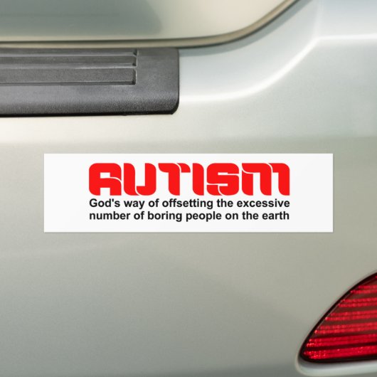 God en autisme bumpersticker (Op auto)
