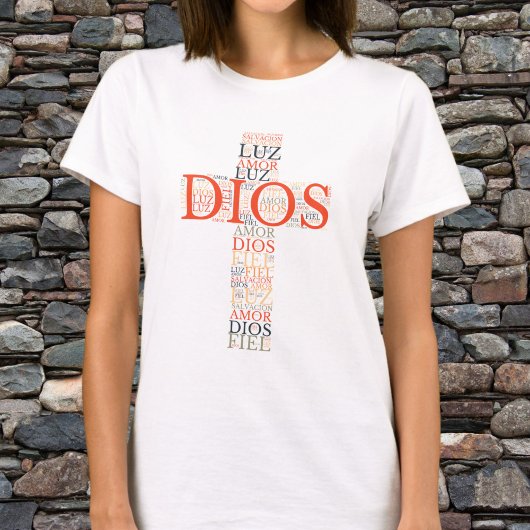 God en geloof kruisen Christelijk Spaans voor vrou T-shirt