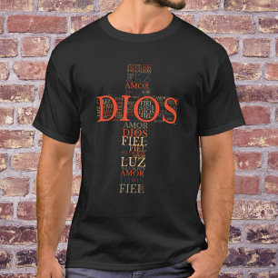 God en geloof kruisen Mannen Christelijk Spaans T-shirt