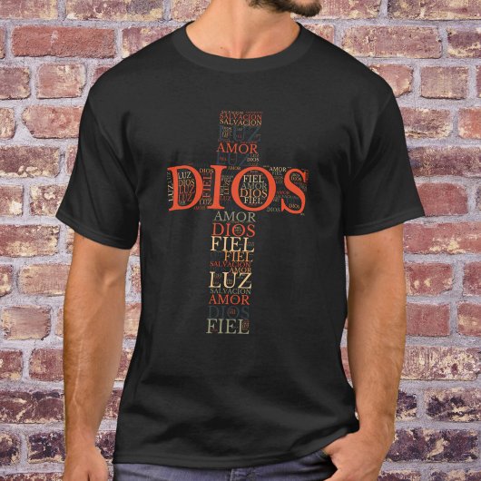 God en geloof kruisen Mannen Christelijk Spaans T-shirt