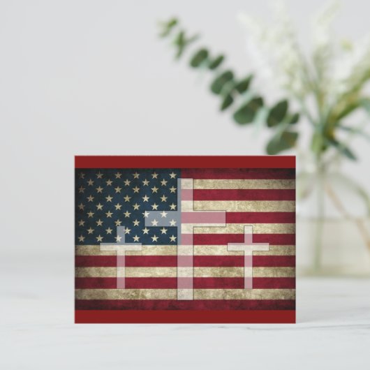 God en land briefkaart (Staand voorkant)