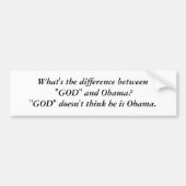 GOD en Obama Bumpersticker (Voorkant)