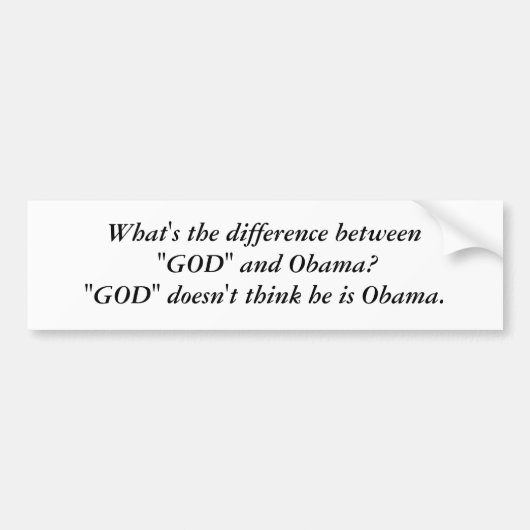 GOD en Obama Bumpersticker (Voorkant)