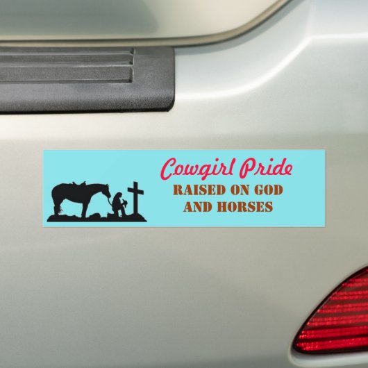 God en paarden bumpersticker (Op auto)