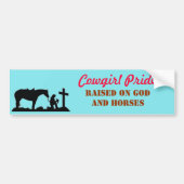 God en paarden bumpersticker (Voorkant)