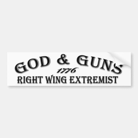 God en Pistolen 1776 Bumpersticker (Voorkant)