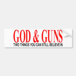 GOD en PISTOLEN Bumpersticker