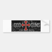 God en Pistolen Bumpersticker (Voorkant)