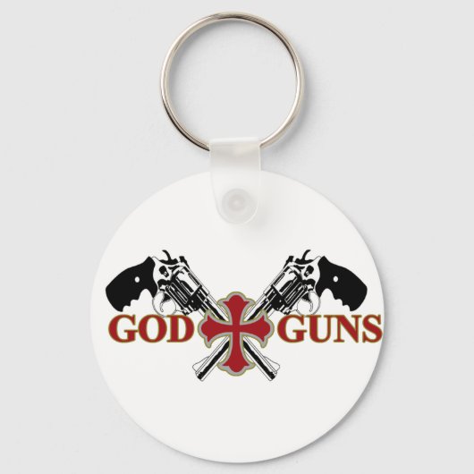 God en Pistolen Sleutelhanger (Voorkant)