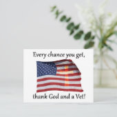 God en Vet Briefkaart (Staand voorkant)