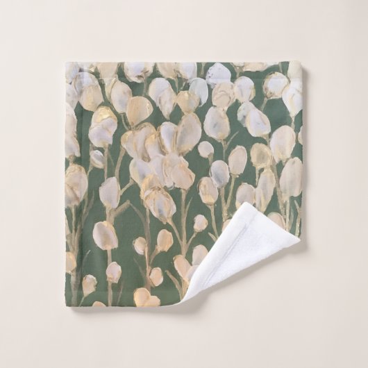 God en White Poppies Artwork Bad Handdoek (Wasdoekje)