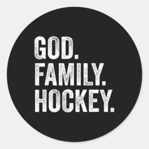 God Familie Hockey Ronde Sticker
