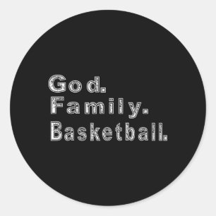 God Familie Honkbal Ronde Sticker
