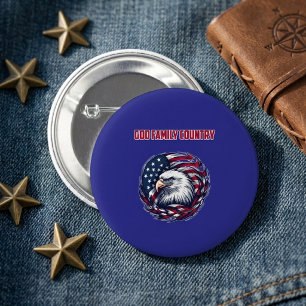 God Familie Land Amerikaanse Patriot Waarden Ronde Button 5,7 Cm