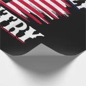 God Familie Land Amerikaanse Vlag Kruis Christelij Cadeaupapier (Hoek)