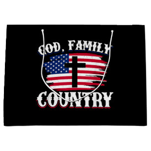 God Familie Land Amerikaanse Vlag Kruis Christelij Groot Cadeauzakje